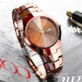 ONTHEEDGE 001 Men's Watches Brand Luxury Rose Stainless Steel Wristwatches Waterproof Fashion Business Quartz Watch With box